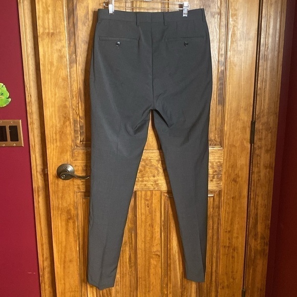 Bar lll Skinny fit 30x32 charcoal WOOL Blend Pockets flat front Men’s Pants - Picture 3 of 10